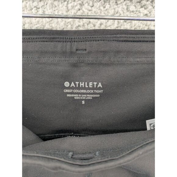 Athleta Crest Colorblock Tight Women's Small Black, White & Gray Leggings - Picture 8 of 12